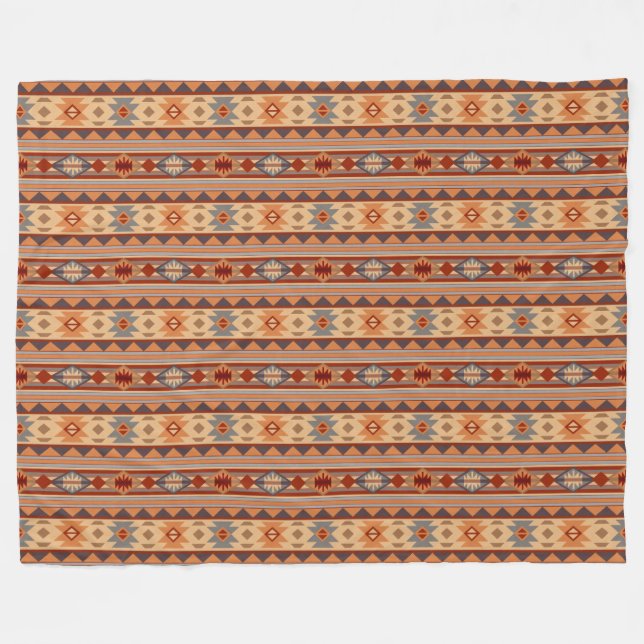 Couverture Polaire Design Motif Sud-Ouest Tan (Devant (Horizontal))