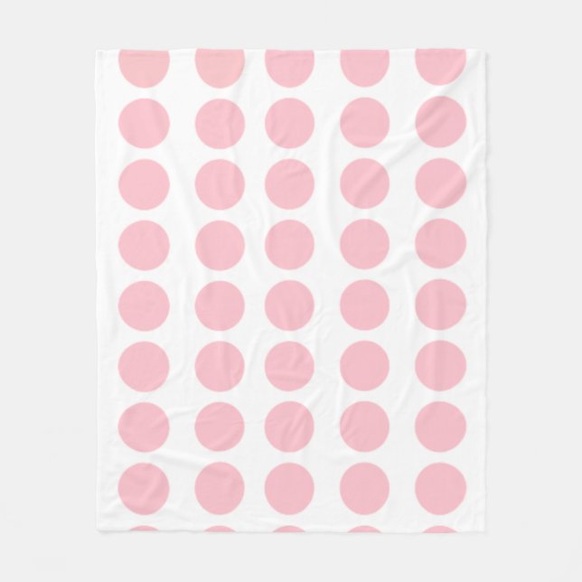 Couverture Polaire Design Pois rose (Devant)