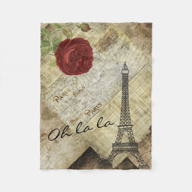 Couverture Polaire Design vintage classique à Paris (Devant)