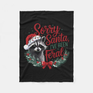 Couverture Polaire Désolé Père Noël J'ai été Feral Funny Raccoon Chri