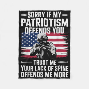Couverture Polaire Désolé si mon patriotisme vous offense Fl patrioti