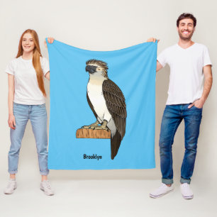 Couverture Polaire dessin animé d'aigle des Philippines