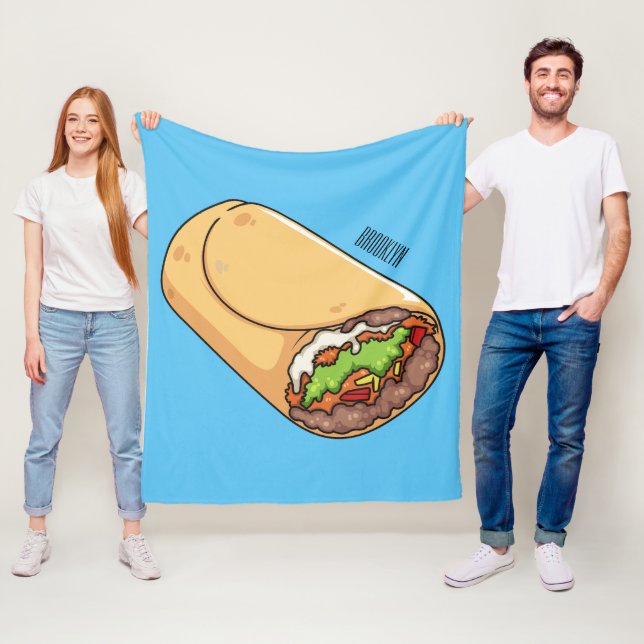Couverture Polaire dessin animé de Burrito (En situation)