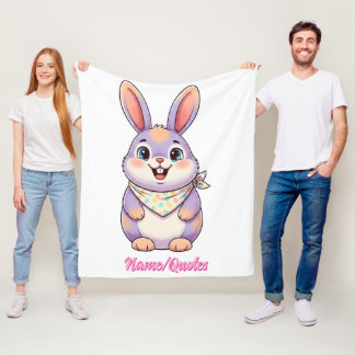 Couverture Polaire Dessin animé mignon de lapin de Pâques