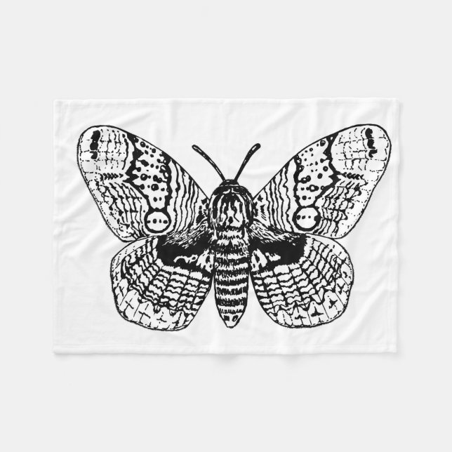 Couverture Polaire Dessin Brahmin moth (Devant (Horizontal))