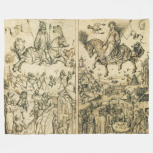 Couverture Polaire Dessin d'Astronomie noir blanc SUN & MOON