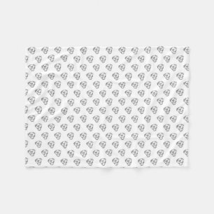 Couverture Polaire dessin de bulle simple amoureux de les chiens noir