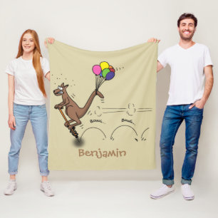 Couverture Polaire Dessin d'humour australien kangourou