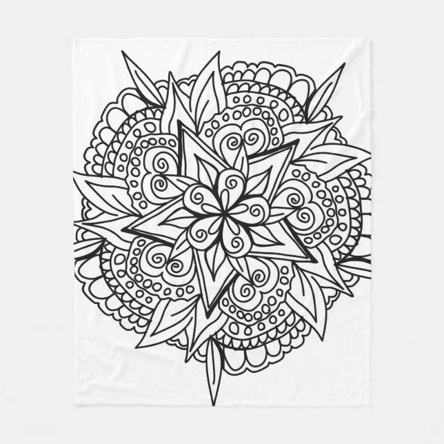 Couverture Polaire Dessin du cool de conception de mandala (Devant)