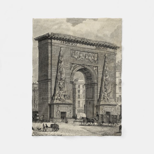 Couverture Polaire Dessin du monument de la Porte Saint-Denis (Devant)