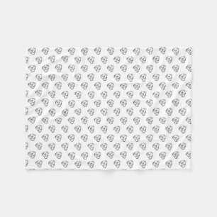 Couverture Polaire dessin pitbull simple amoureux des chiens noir bla