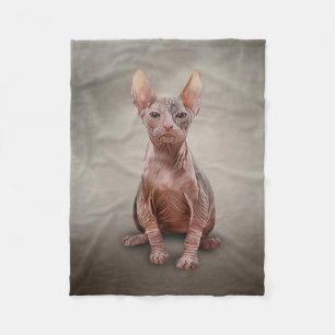 Couverture Polaire Dessin Sphynx kitten