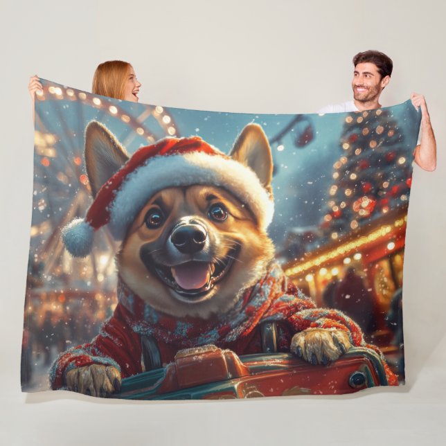 Couverture Polaire Dessous de verre roulette de chien Malinois belge  (En situation)