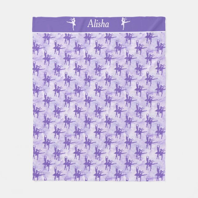 Couverture Polaire Deux Ballerinas Lavender Personnalisé (Devant)