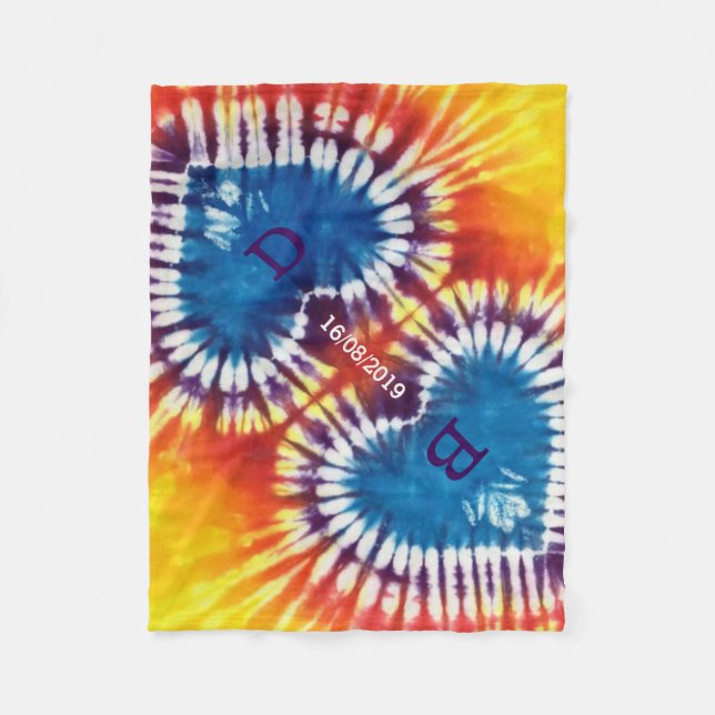 Couverture Polaire Deux coeurs attachent ensemble le mariage de (Devant)