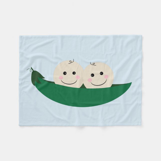 Couverture Polaire Deux pois dans une cosse jumelle le bébé (Devant (Horizontal))