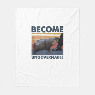 Couverture Polaire Devenez ingouvernable Moo Deng mignon bébé Hippo d