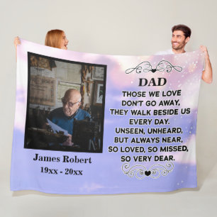 Couverture Polaire devis commémoratif pour papa Photo personnalisée e