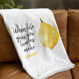 Couverture Polaire Devis jaune citron amusant