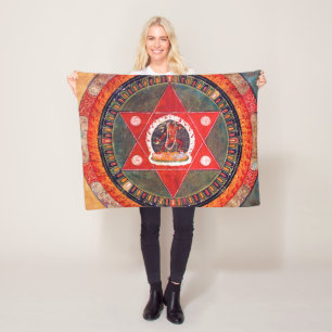 Couverture Polaire Diagramme cosmique Mandala pour la méditation