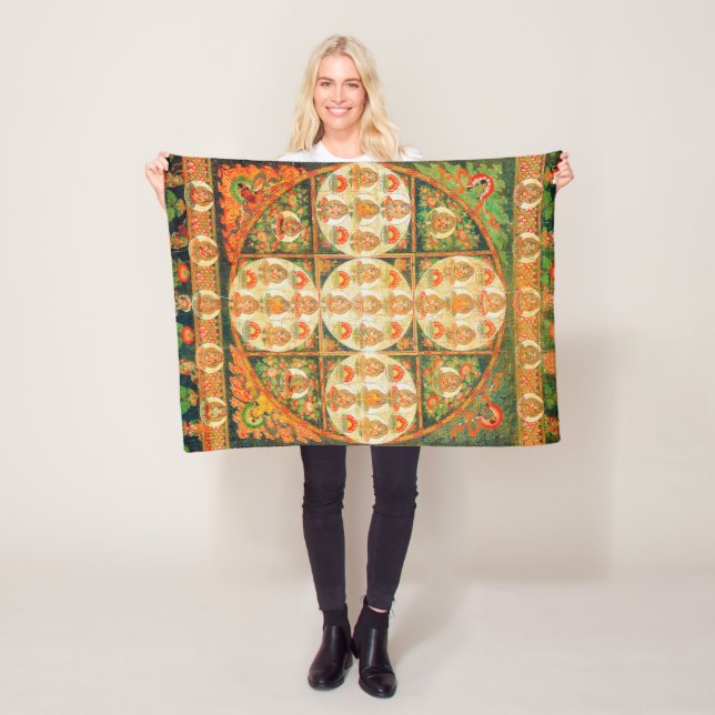 Couverture Polaire Diagramme cosmique Mandala pour la méditation (En situation)