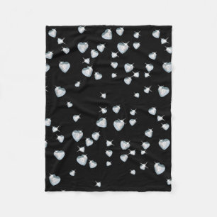 Couverture Polaire Diamants étincelants du coeur