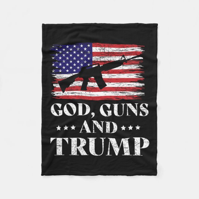 Couverture Polaire Dieu Armes Et Trump (Devant)