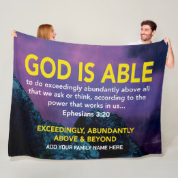 Couverture Polaire DIEU EST CAPABLE Éphésiens Bible chrétienne Nom de