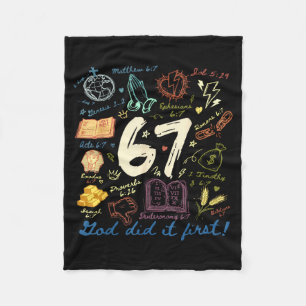 Couverture Polaire Dieu Vintage l'a fait en premier 67 Six Sept Meme