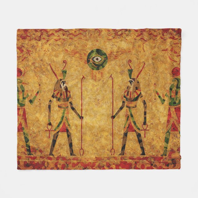 Couverture Polaire Dieux égyptiens (Devant (Horizontal))