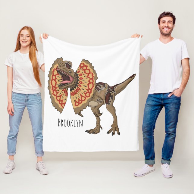 Couverture Polaire Dilophosaurus dessin animé (En situation)