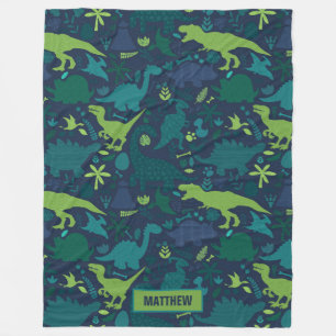 Couverture Polaire Dino Doodle Silhouettes Enfants Dinosaur