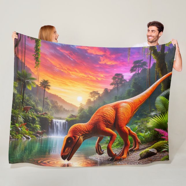 Couverture Polaire Dinosaure (En situation)