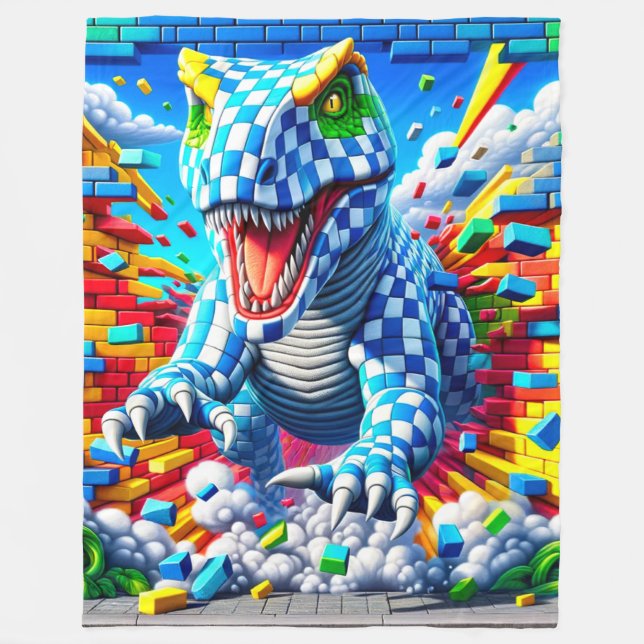 Couverture Polaire Dinosaure (Devant)