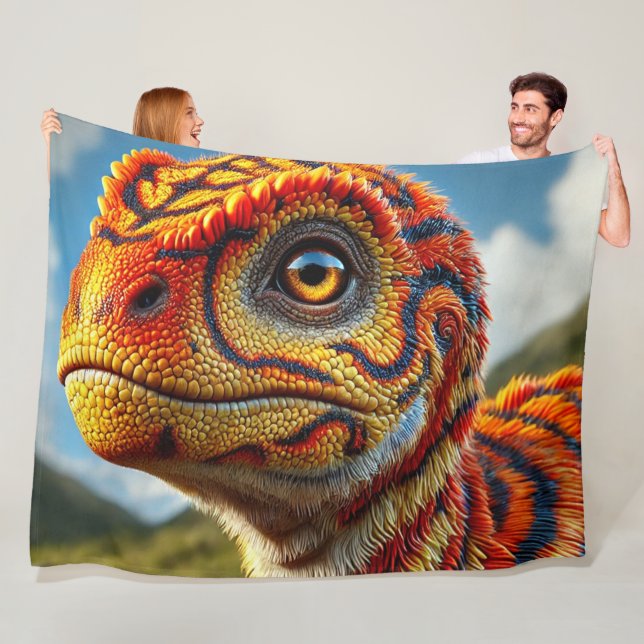 Couverture Polaire Dinosaure (En situation)