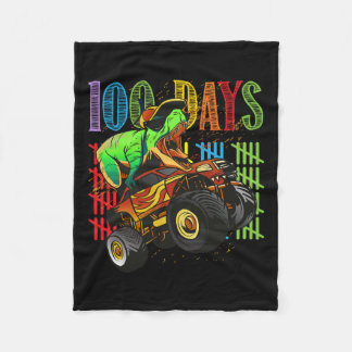 Couverture Polaire Dinosaure Monter Un Camion Monster 100 Jours D'Éco