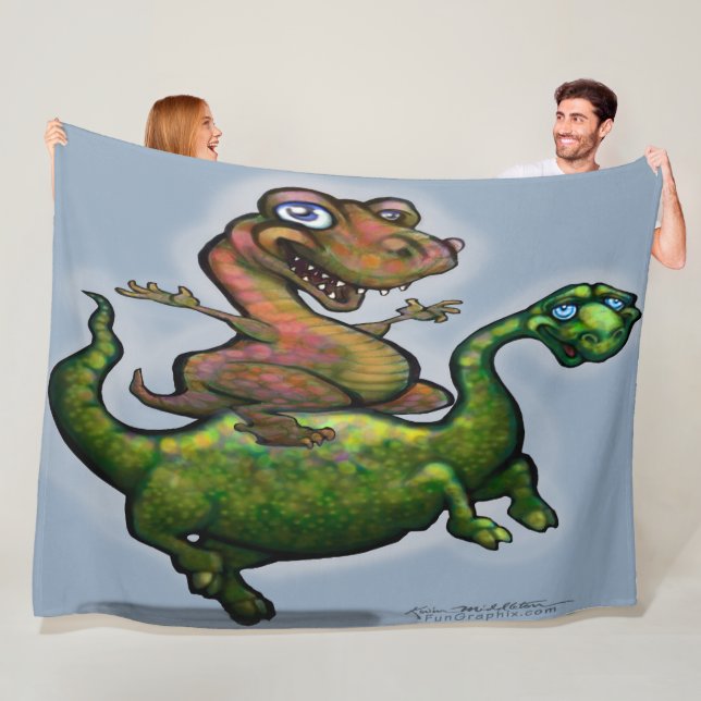 Couverture Polaire Dinosaures (En situation)