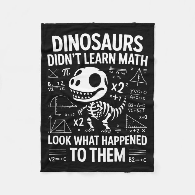 Couverture Polaire Dinosaurs Didn't Learn Math Funny Math Teacher Stu (Devant)