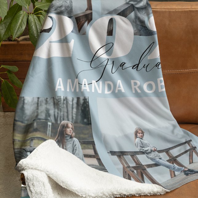 Couverture Polaire Diplômé de la promotion Modern Blue 6 (Créateur téléchargé)