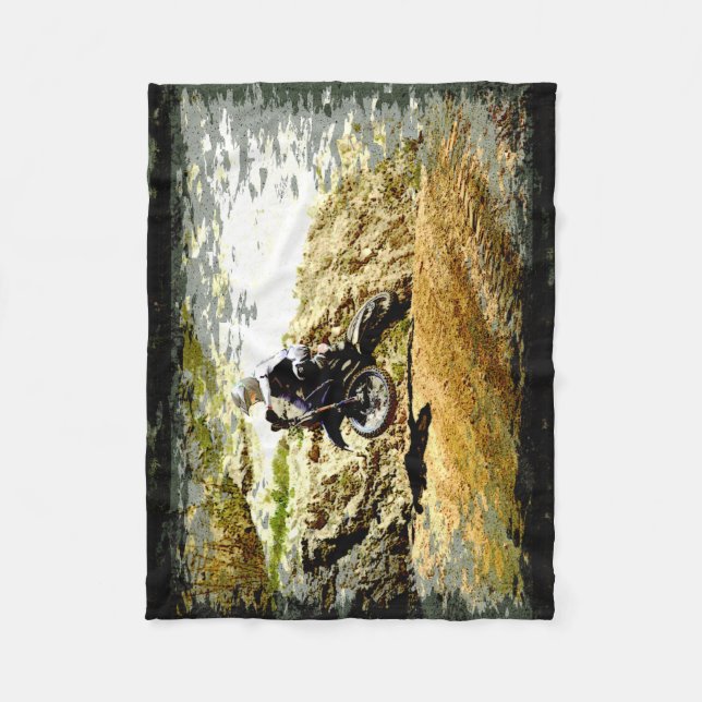Couverture Polaire Dirt-Bike Racer - Motocross Race (Devant)