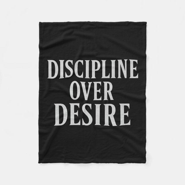 Couverture Polaire Discipline sur le désir _ Citation motivationnelle (Devant)