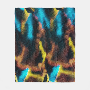 Couverture Polaire Disco Ikat Motif. Arrière - plan d'art sale coloré