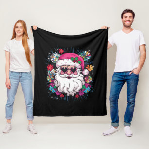 Couverture Polaire Disco Rose Père Noël Noël Fête de Noël Drôle