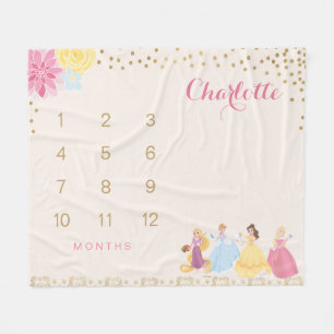Couverture Polaire Disney Confetti Princess Baby Mensuel Jalon