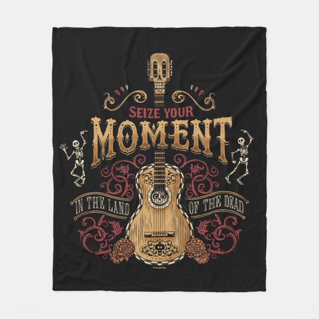 Couverture Polaire Disney Pixar Coco| Citation "Saisir votre moment" (Devant)