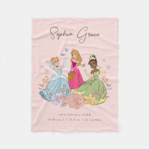 Couverture Polaire Disney Princess Birth Stats Keepsaké
