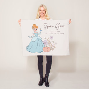 Couverture Polaire Disney Princess Cinderella Birth Stats Keepsaké