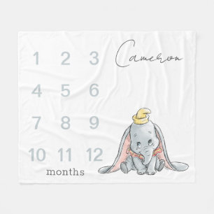 Couverture Polaire Disney's Dumbo Bébé Mensuel Jalons