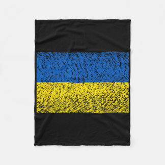 Couverture Polaire Distressed Ukraine Flag Blue Yellow Patriotic Supp