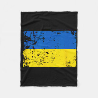 Couverture Polaire Distressed Ukraine Flag Blue Yellow Patriotic Supp